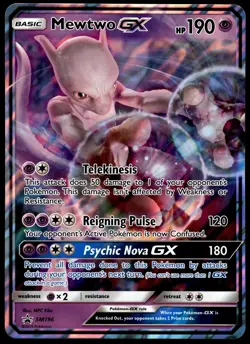 Mewtwo GX SM196 JUMBO OVERSIZED Black Star Promo Pokemon Card - Image 1