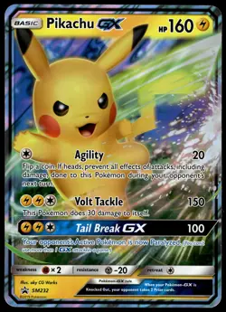 Pikachu GX SM232 JUMBO OVERSIZED Black Star Promo Pokemon Card - Image 1
