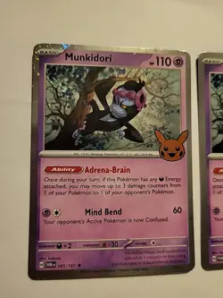 Pokemon Munkidori 2 Cards SV Twilight Masquerade Card 095/167 Cosmos Holo - Image 2