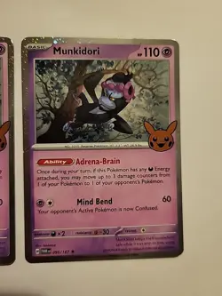 Pokemon Munkidori 2 Cards SV Twilight Masquerade Card 095/167 Cosmos Holo - Image 3