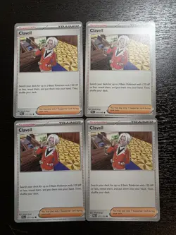 Clavell 177/193 x4 - 4x Trainer Playset - Pokemon S&V Paldea Evolved - Image 1