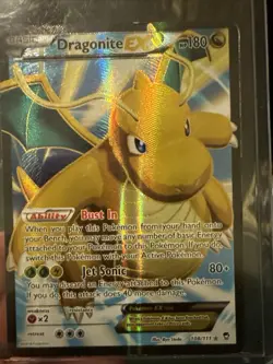 Pokemon Dragonite EX Holo Ultra Rare Full Art Damaged (108/111 XY Furious Fists) - Image 1
