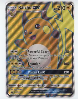 Raichu GX Oversize Pokemon Sun & Moon Black Star Promo #SM90 9et - Image 1