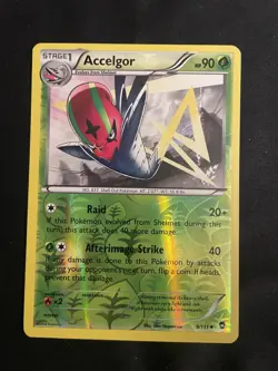 2014 Pokemon, XY Furious Fists, #9/111 Accelgor, Reverse Holo Uncommon - LP - Image 1