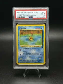 2000 POKEMON PSYDUCK PROMO BLACK STAR POKEMON LEAGUE #20 PSA 9 MINT - Image 1