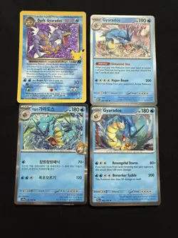 Pokemon cards Grarados Lot Of 4 holo and revers holo - Image 1