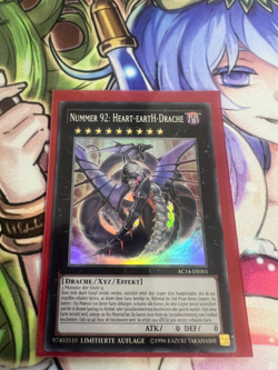 NUMBER 92: Heart-eartH DRAGON SUPER RARE GERMAN AC14-DE001 LIGHT PLAY YUGIOH - Image 1