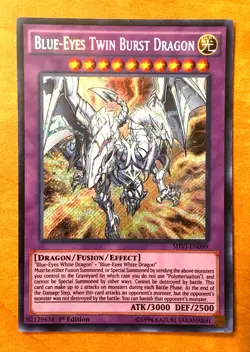 Yugioh Blue-Eyes Twin Burst Dragon SHVI-EN099 Secret Rare 1st Edition - NM - Image 1
