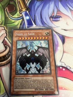 NEOS WISEMAN FRENCH SECRET RARE CSOC-EN097 FR097 LIGHT PLAY YUGIOH - Image 1