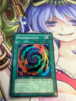 POLYMERIZATION PORTUGUESE 1ST SUPER RARE LOB-059 LDB-P059 LIGHT PLAY YUGIOH - Image 1