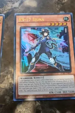 Yugioh K9-17 Izuna (JUSH-EN031) Justice Hunters (ULTRA RARE) Near Mint Condition - Image 1