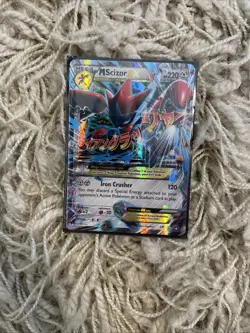 Pokemon TCG Card Mega M Scizor EX holo 77/122 2016 Ultra Rare BREAKpoint - Image 1
