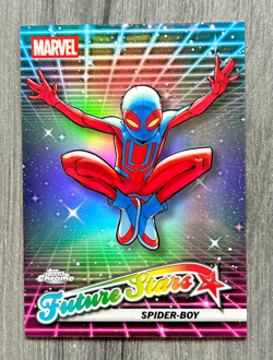 Spider-Boy 2025 Topps Chrome Marvel Future Stars Refractor Card FS-7 TCG - Image 1
