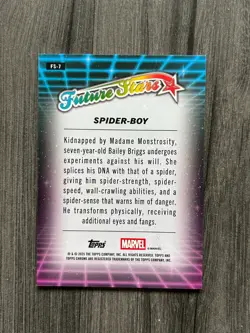 Spider-Boy 2025 Topps Chrome Marvel Future Stars Refractor Card FS-7 TCG - Image 2