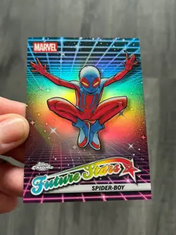 Spider-Boy 2025 Topps Chrome Marvel Future Stars Refractor Card FS-7 TCG - Image 5