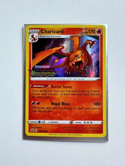 Charizard Halo Vivid Voltage Prerelease SWSH066 Sword & Shield Promo Cards, TCG - Image 1