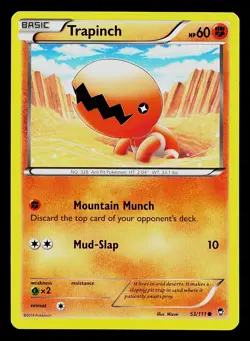 Pokemon Card - Trapinch XY - Furious Fists 53/111 Error Miscut Back - Image 1