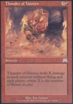 Thunder of Hooves -Foil Medium Play MTG Onslaught - Image 1