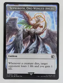 Emblem - Sephiroth, One-Winged Angel (E 0024 Regular) Final Fantasy Mtg - Image 1