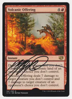 Signed Volcanic Offering Proof Sketch MP 2014 Artist Eric Velhagen MTG Magic AP! - Image 2