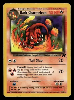 Dark Charmeleon 32/82 W Stamp Team Rocket Pokemon Card - 1 - Image 1