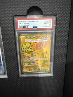 Pokemon Pikachu ex Prismatic Evolutions Hyper Rare #179 PSA 10 FAST SHIPPING!!!! - Image 1