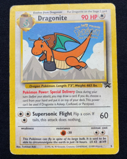 Pokemon TCG Dragonite 5 Black Star Promo Card WB The First Movie (HP) - Image 1