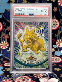 1999 Topps Pokemon T.V Kadabra PSA 8 NM-MT - Image 1