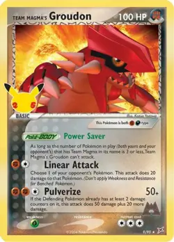 x1 Team Magma's Groudon - 9/95 - Holo Rare Classic Pokemon Celebrations M/NM - Image 1