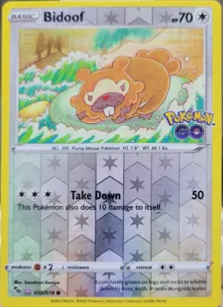 Bidoof [Ditto] - 059/078 - Pokemon GO [Reverse Holo] - NM - Pokemon - Read Desc. - Image 1