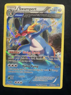 Pokemon Swampert 36/160 Primal Clash Holo Rare Card 2015 LP - Image 1