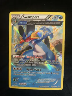 Pokemon Swampert 36/160 Primal Clash Holo Rare Card 2015 LP - Image 2