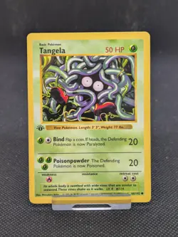 Pokemon Card Tangela Shadowless Base Set 1st Edition Common 66/102 NM/M - Image 1