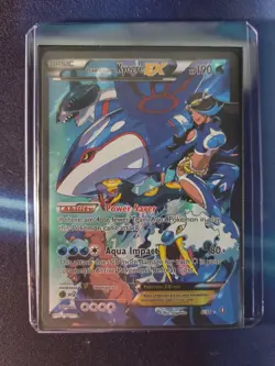 Pokemon TCG Kyogre EX Double Crisis Team Aqua Holo Rare Card LP/MP Full Art - Image 4