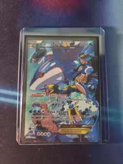 Pokemon TCG Kyogre EX Double Crisis Team Aqua Holo Rare Card LP/MP Full Art - Image 5