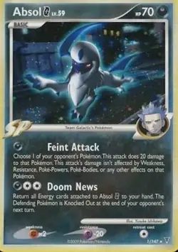 Pokemon TCG - Absol G - 1/147 - Rare Holo - Platinum Supreme Victors [Near Mint] - Image 1
