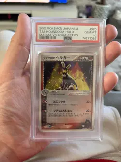 Pokemon TCG 2003 Team Magma Houndoom Holo Japanese 1st Edition PSA 10 - Image 1