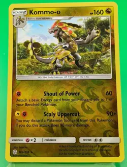 Kommo-o 163/236 Reverse Holo Rare - 2019 Pokemon Cosmic Eclipse NM - Image 1