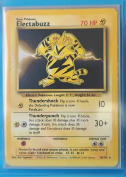 Pokemon - Electabuzz - Rare 20/102 - 1999 WoTC Base Set [Vintage] - Image 1