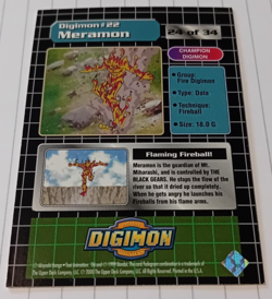 Digimon Meramon 22 Exclusive No.24 Champion Digimon 1999 Card Mint Condition - Image 2