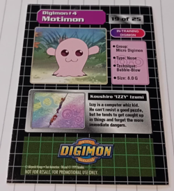 Izzy & Motimon Digimon Card 1999 In-Training Digimon Mint Condition TCG - Image 2