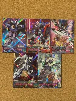 Gundam card Holo Foil anime card TRYAGE 5set - Image 1