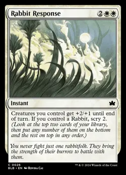 Rabbit Response - Foil, Bloomburrow, Near Mint x 1 MTG - Image 1