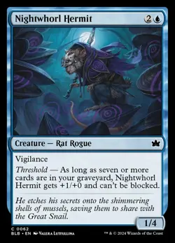 Nightwhorl Hermit - Foil, Bloomburrow, Near Mint x 1 MTG - Image 1