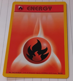 Pokemon 1995 Red Fire Energy Card Mint Condition - Image 1