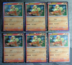 Lot of 6 Pokemon TCG Scarlet Violet Blackstar Cosmo Promo Holo Growlithe 024 NM - Image 5