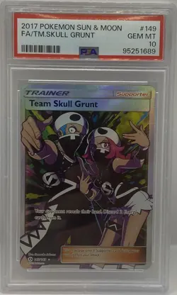 Pokemon - 2017 Sun & Moon - Full Art - TEAM SKULL GRUNT #149 GEM MINT PSA 10 - Image 1