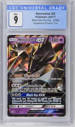 Pokemon NECROZMA GX SM58 CGC 9 Gem Mint Graded Black Star Promo Collectors Tin - Image 1