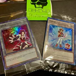 Yugioh Tcg Akiza And Black Rose Dragon Token And Jayden 2X Card Lot - Image 1