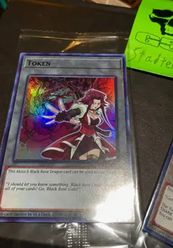 Yugioh Tcg Akiza And Black Rose Dragon Token And Jayden 2X Card Lot - Image 2